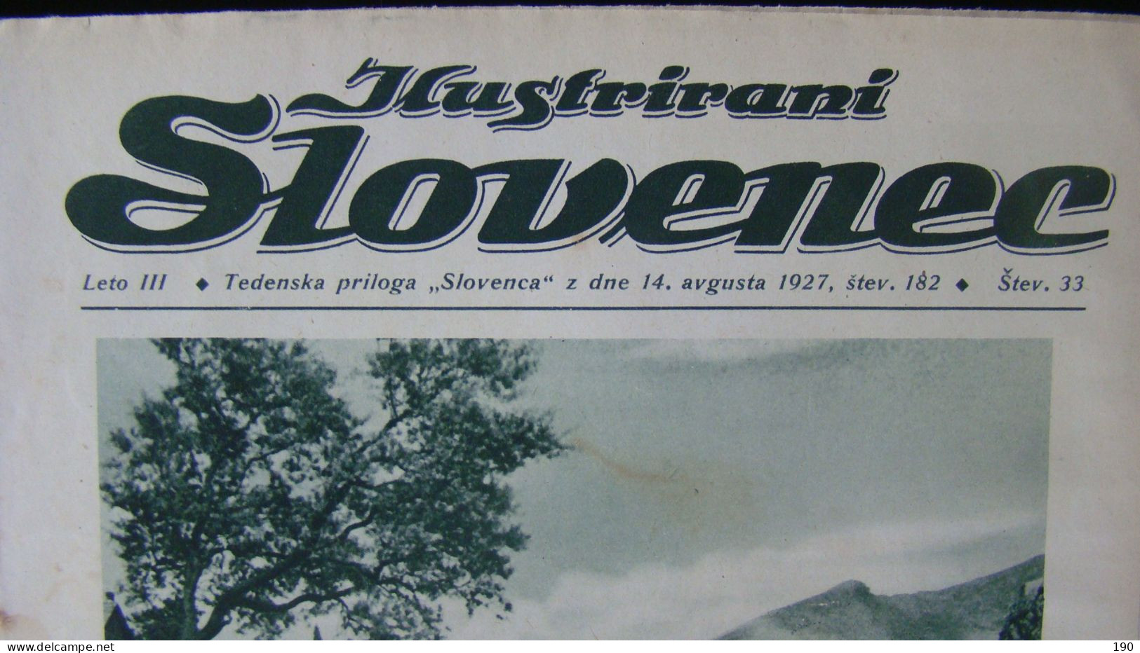 Newspaper Priloga Ilustrirani Slovenec, Dalmacija:Poletni Motiv Iz Okolice Klisa Nad Splitom - Slawische Sprachen