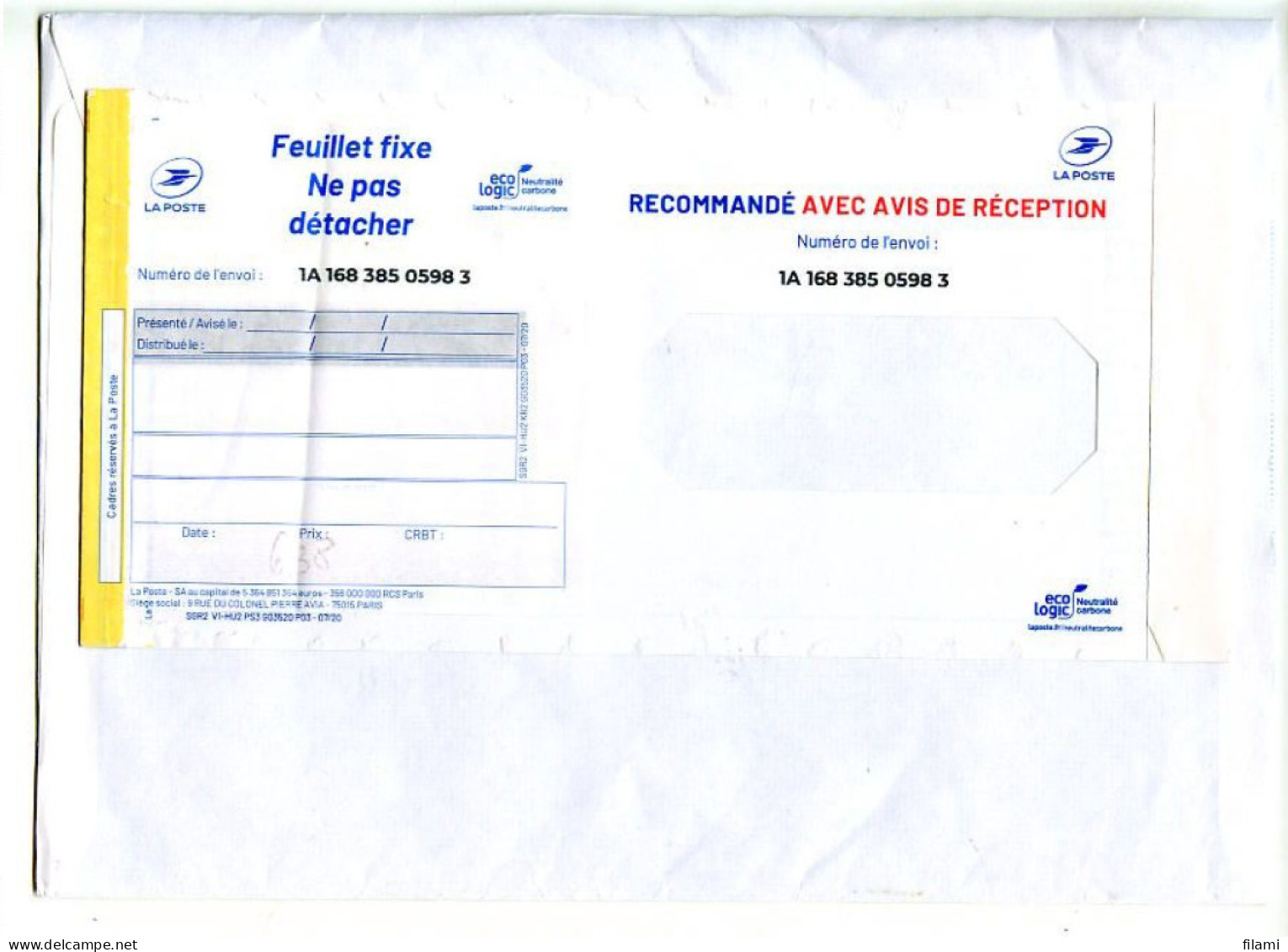 Lettre Recommandée Marianne L'engagée Affranchissement Composé De 2022 - Covers & Documents