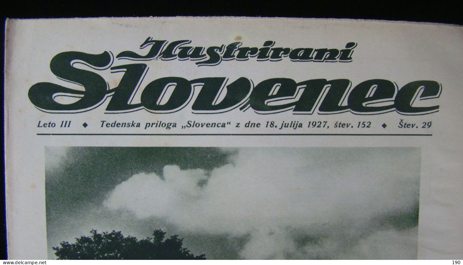 Newspaper Priloga Ilustrirani Slovenec, Poletje (motiv Z Lavrice Pri Ljubljani,foto:J.Skerlep) - Slawische Sprachen