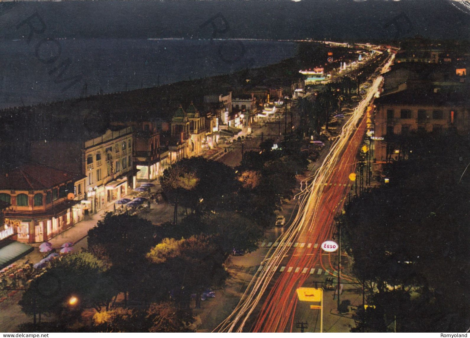 CARTOLINA  B11 VIAREGGIO,TOSCANA-NOTTURNO-VIALE LUNGOMARE-MARE,SOLE,ESTATE,SPIAGGIA,VACANZA,BELLA ITALIA,VIAGGIATA 1963 - Viareggio