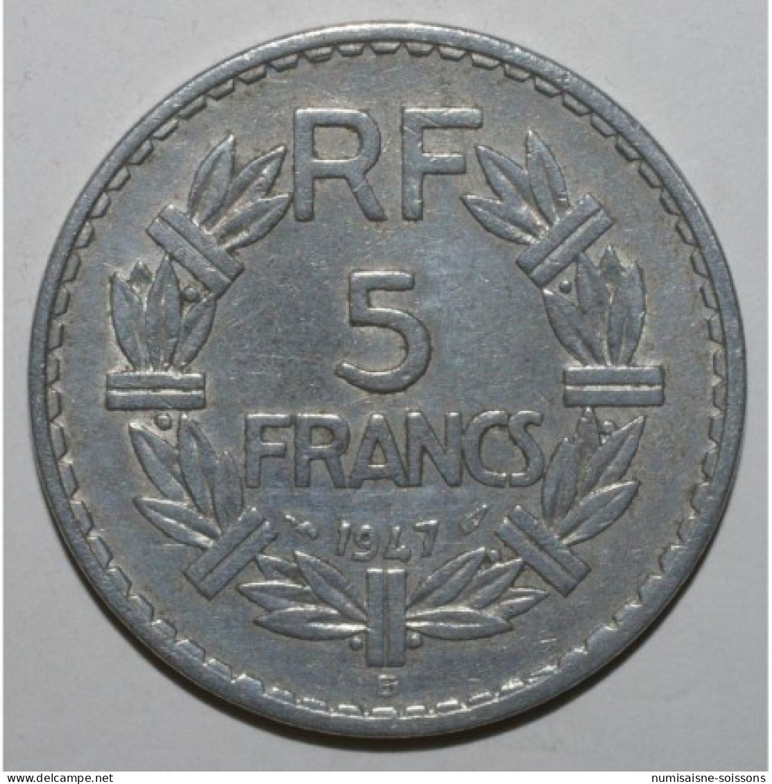 GADOURY 766a - 5 FRANCS 1947 B - Beaumont Le Roger - TYPE LAVRILLIER - 9 FERMÉ - KM 888 - TTB - 5 Francs