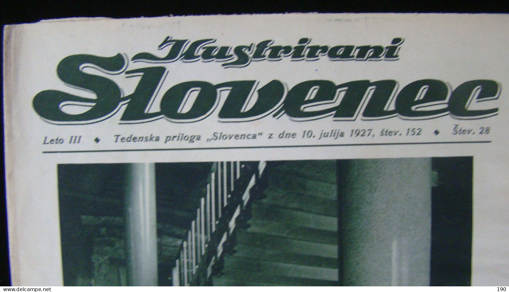 Newspaper Priloga Ilustrirani Slovenec, Monumentalno Stopnisce V Palaci Ljubljanske Zbornice Za Trgovino,obrt In Industr - Slavische Talen