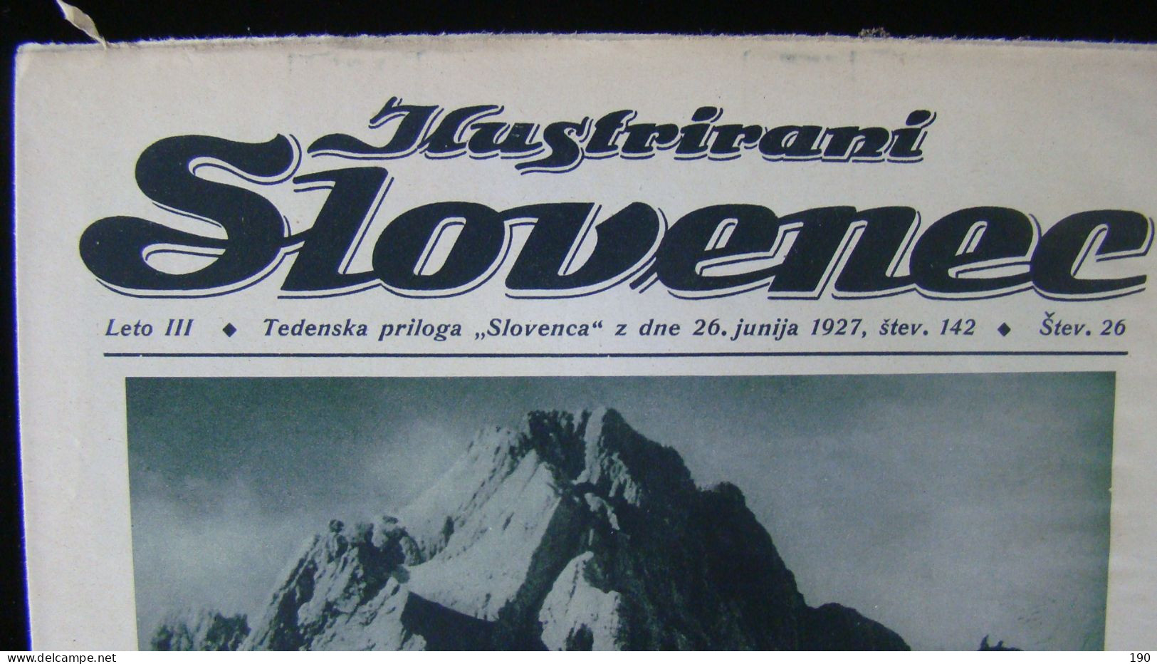 Newspaper Priloga Ilustrirani Slovenec, Po Slovenskih Planinah :Stenar Izpod Skrlatice - Slavische Talen