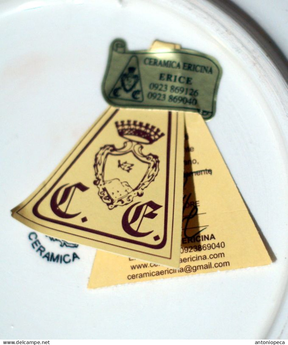 ITALY, PIATTO IN CERAMICA DI ERICE, GRANDE ORIENTE D'ITALIA - Freemasonry