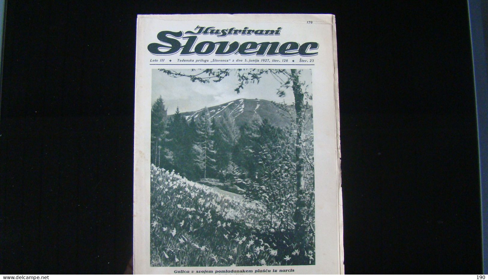 Newspaper Priloga Ilustrirani Slovenec, Golica V Svojem Pomladanskem Plascu Iz Narcis - Slav Languages