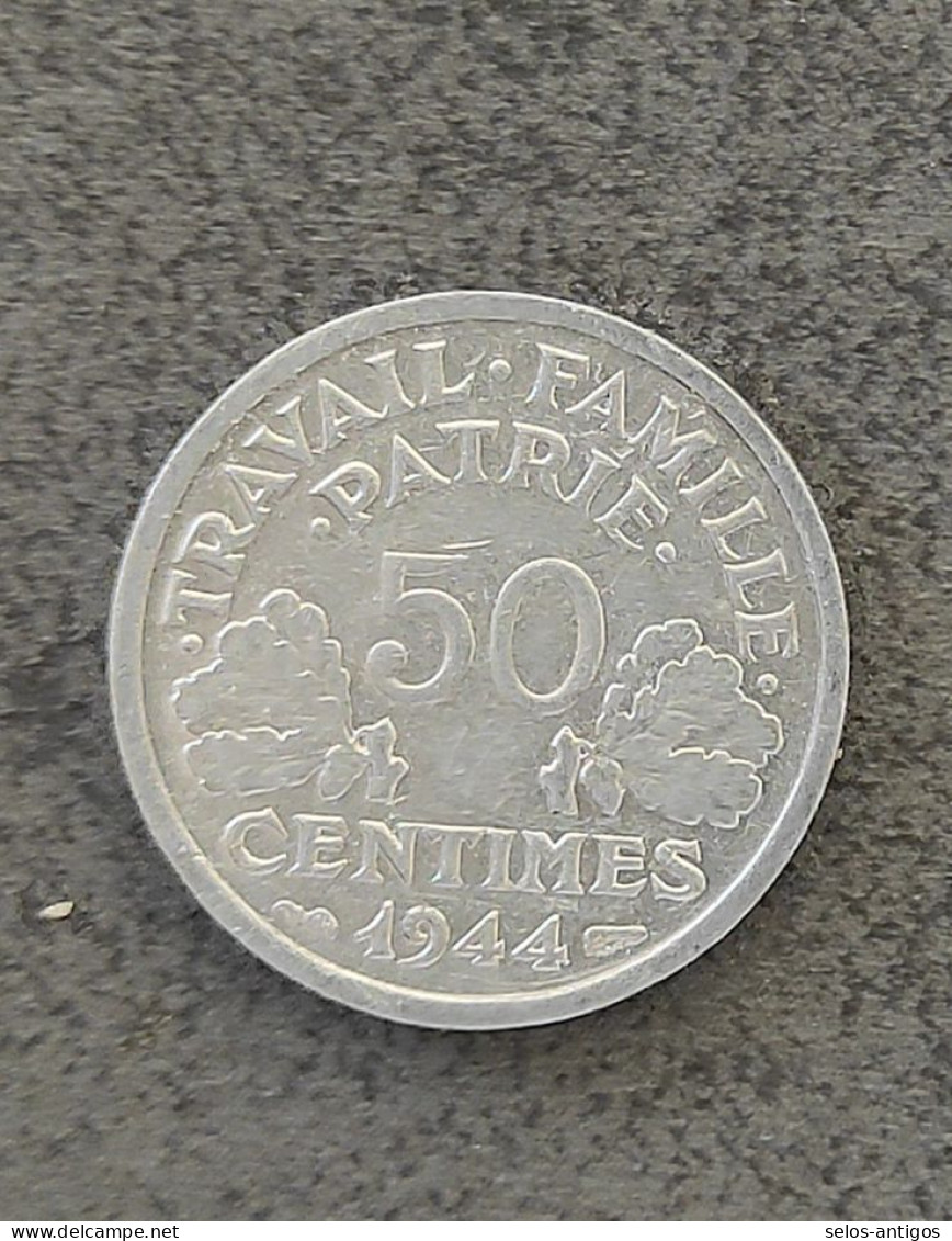 PIECES ETAT FRANCAIS 50 CTS 1944 - 50 Centimes