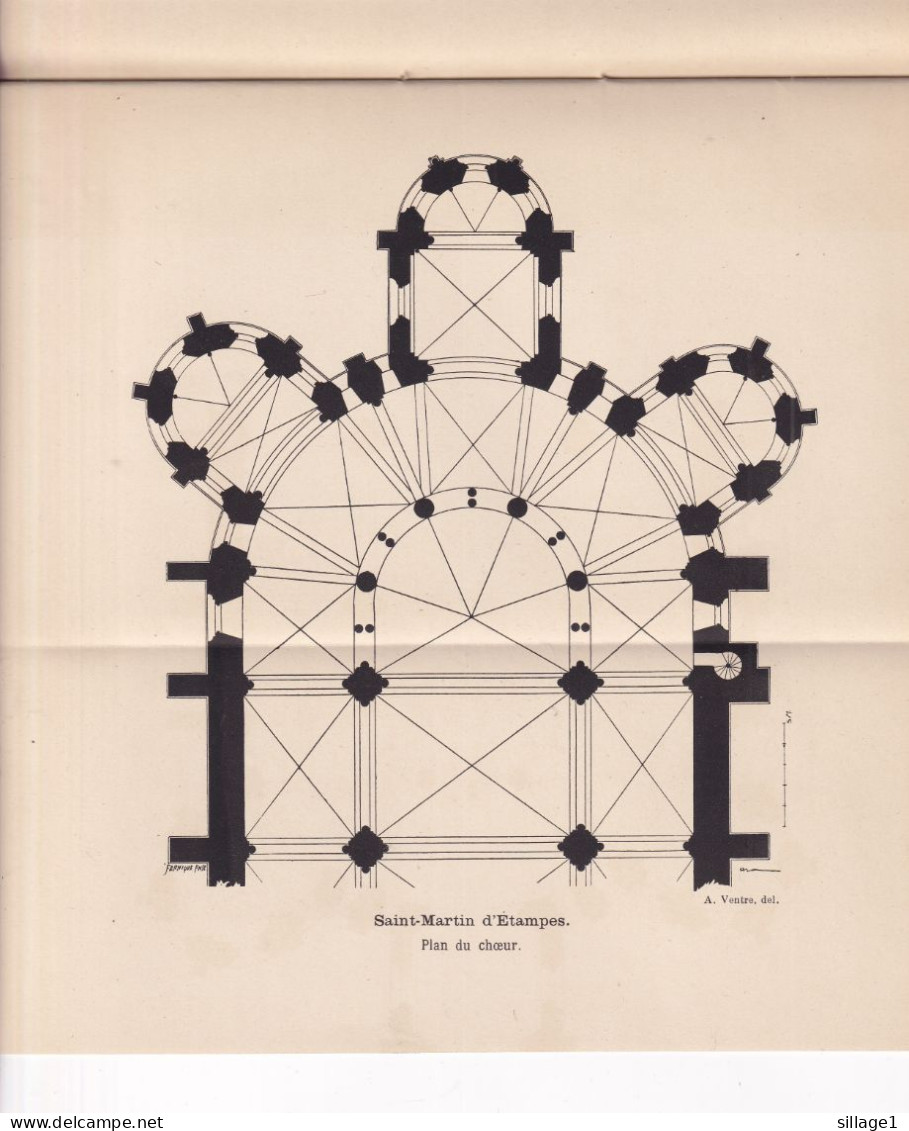 ETAMPES (Essonne 91) St Martin D'Etampes Par Eugène LEFEVRE-PONTALIS Caen 1905 - Ile-de-France