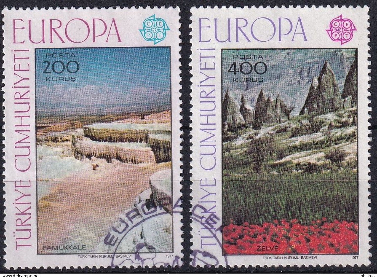 MiNr. 2415 - 2416 Türkei       1977, 2. Mai. Europa: Landschaften - 1977