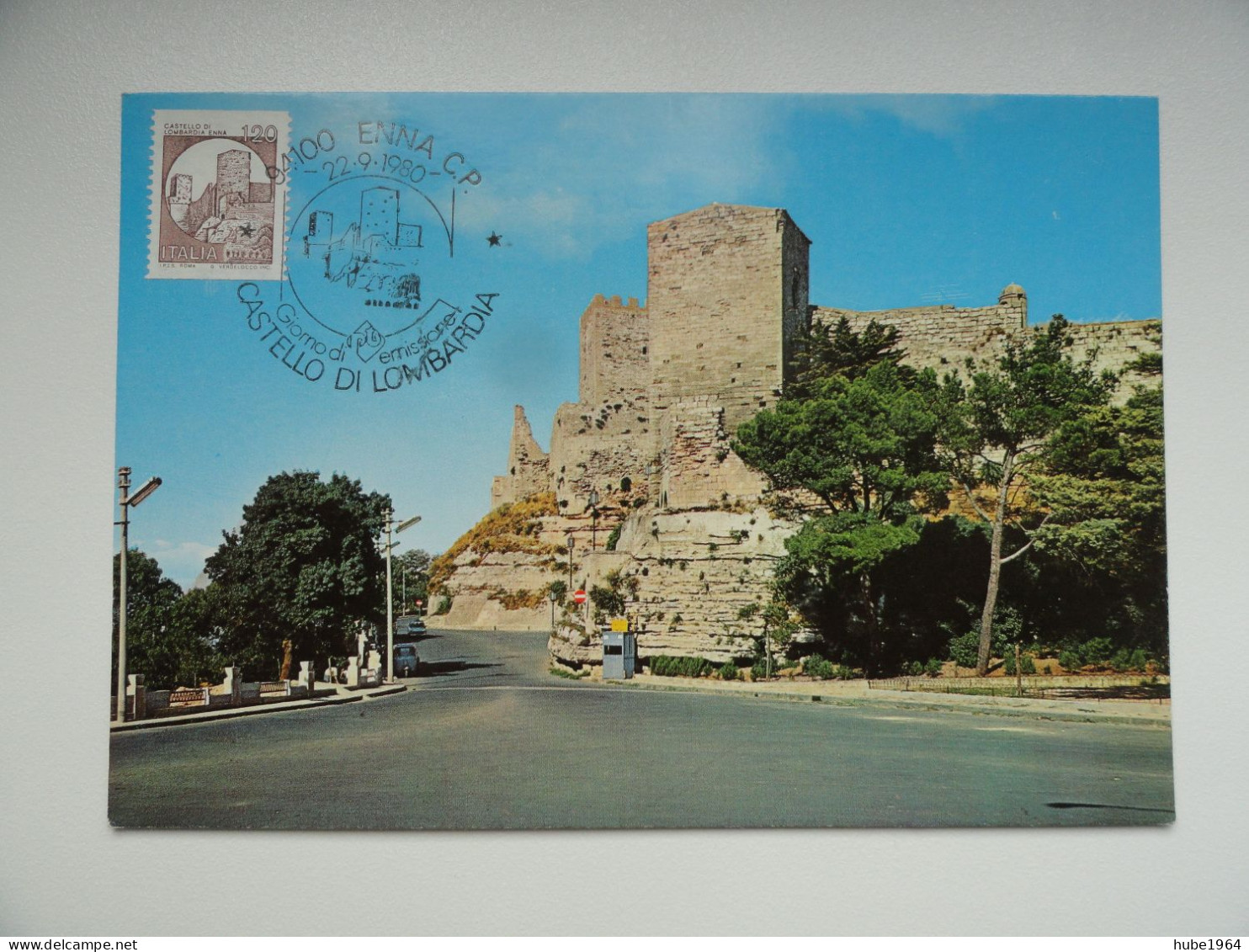 CARTE MAXIMUM CARD CHATEAU LOMBARDIA D'ENNA ITALIE - Cartes-Maximum (CM)