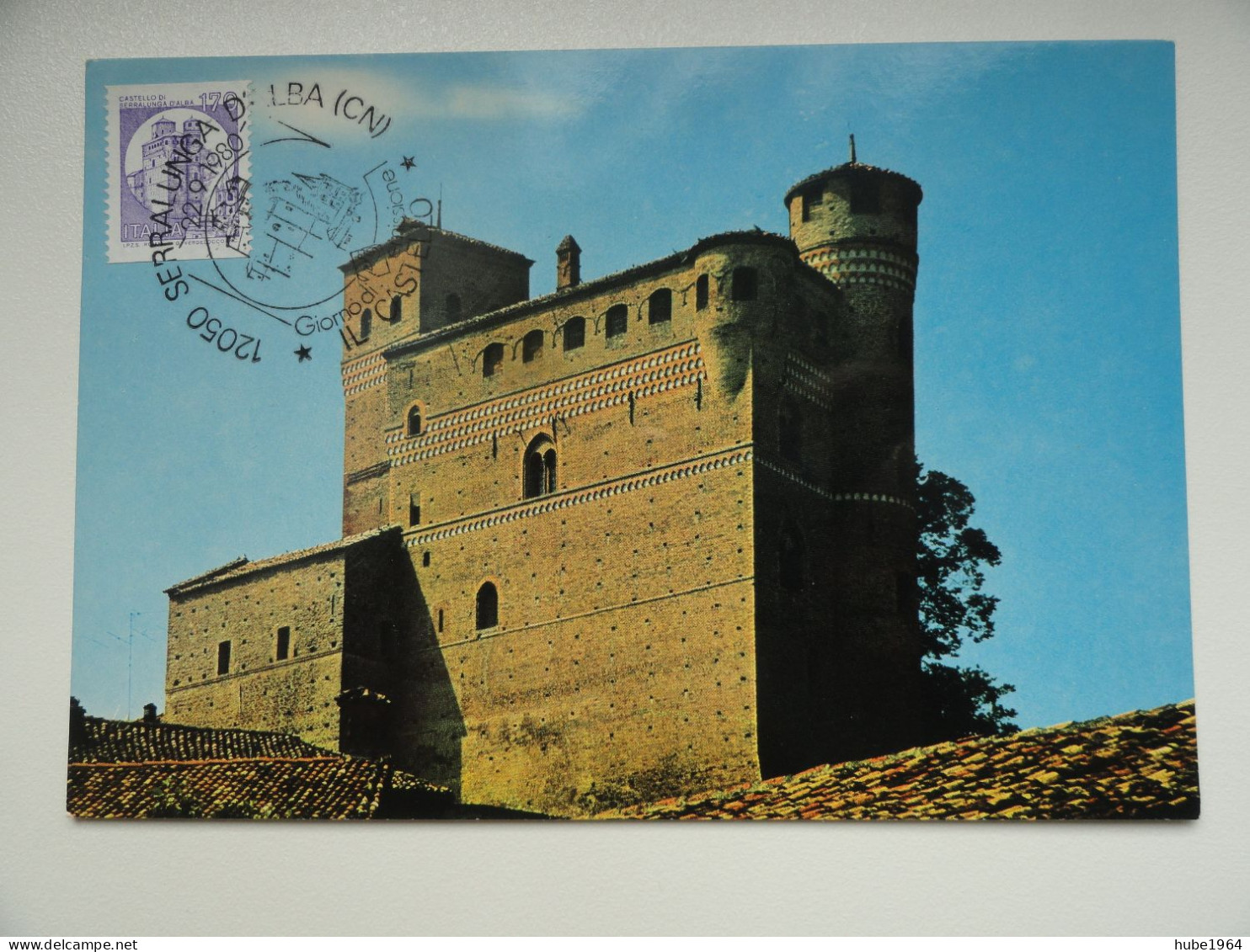 CARTE MAXIMUM CARD CHATEAU DE SERRALUNGA D'ALBA  ITALIE - Maximum Cards