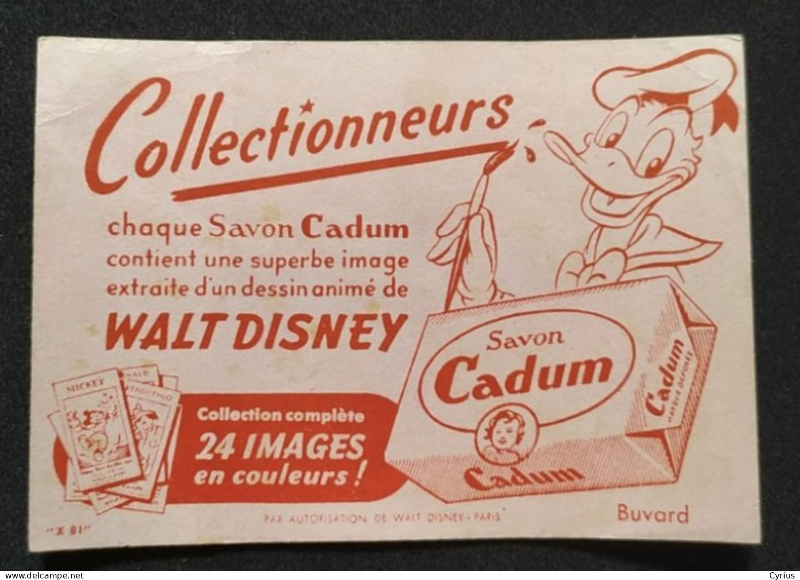 Buvard Savon CADUM - Walt Disney DONALD - Profumi & Bellezza