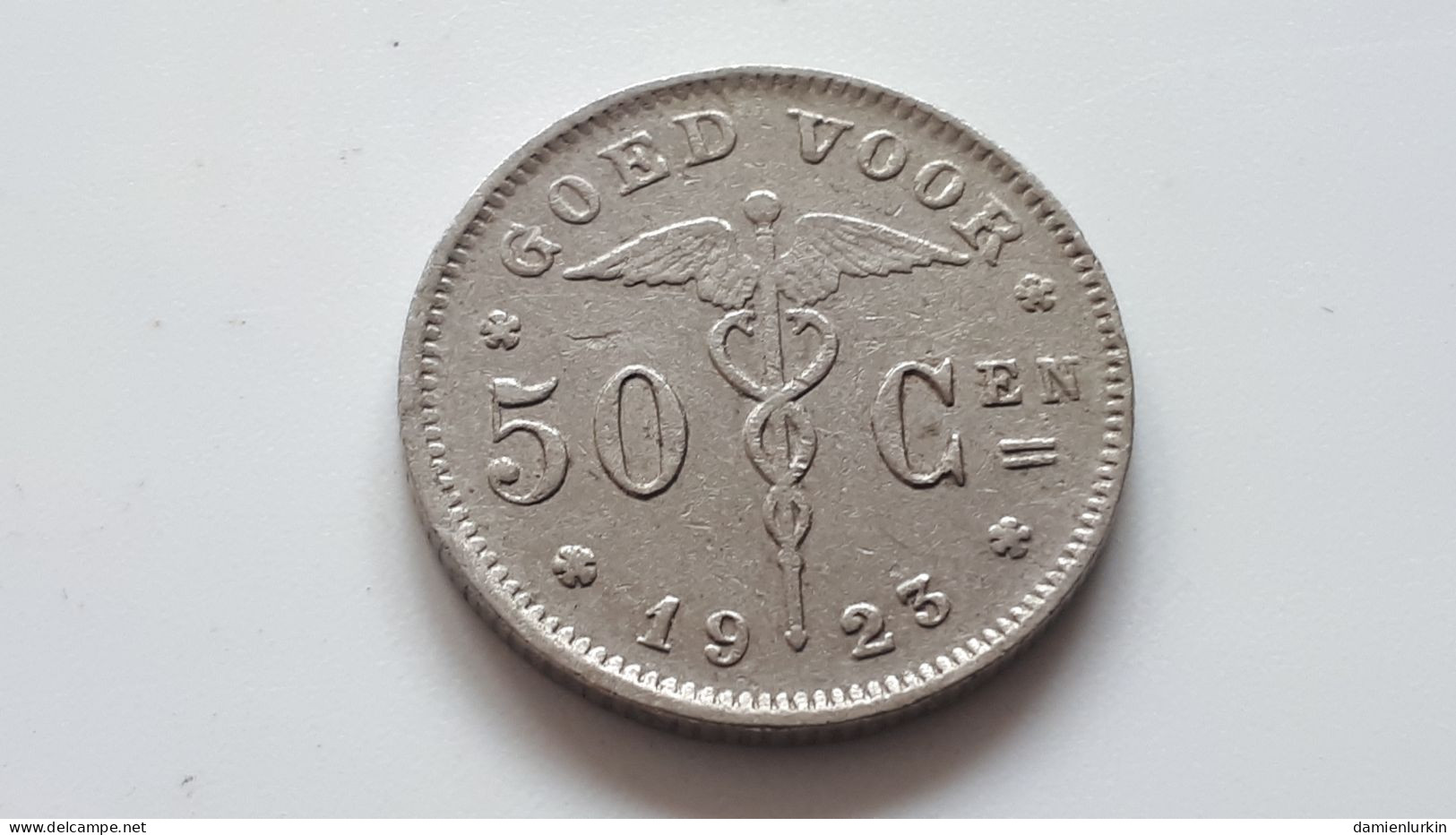 BELGIQUE ALBERT PREMIER BON POUR 50 CENTIMES 1923 VL COTES : 0,25€-0,75€-2,5€-15€ - 50 Cents