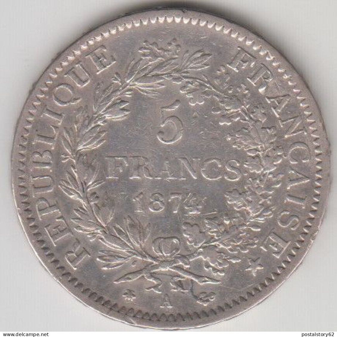 Francia, Terza Repubblica Moneta Arg. 5 Francs 1874 - 5 Francs
