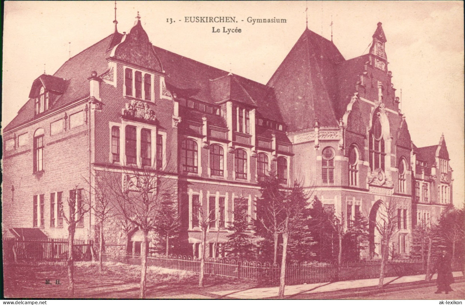Ansichtskarte Euskirchen Gymnasium Le Lycée 1922 - Euskirchen