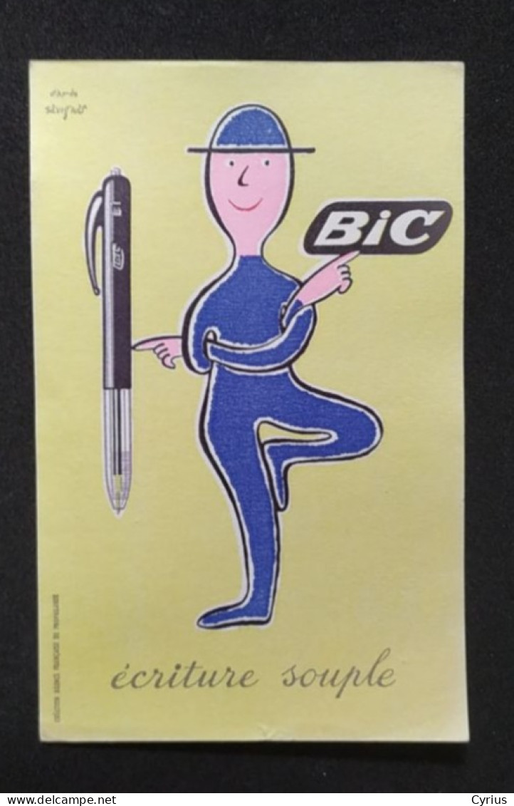 Buvard Stylos BIC D'après Savignac - Papierwaren