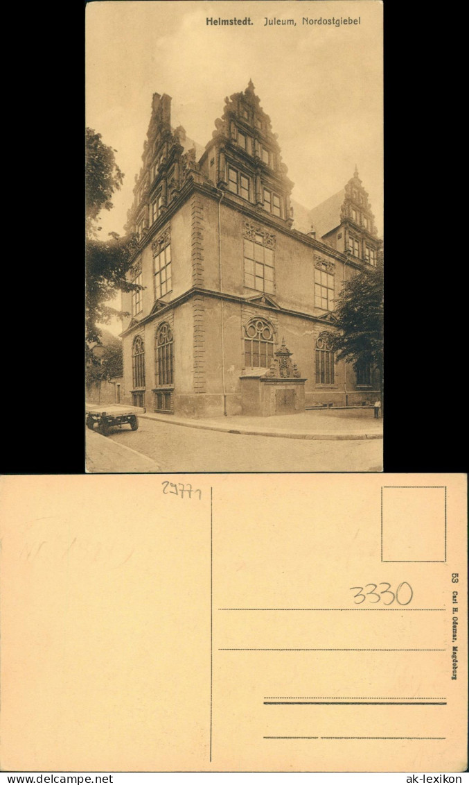Ansichtskarte Helmstedt Juleum, Nordostgiebel 1916 - Helmstedt