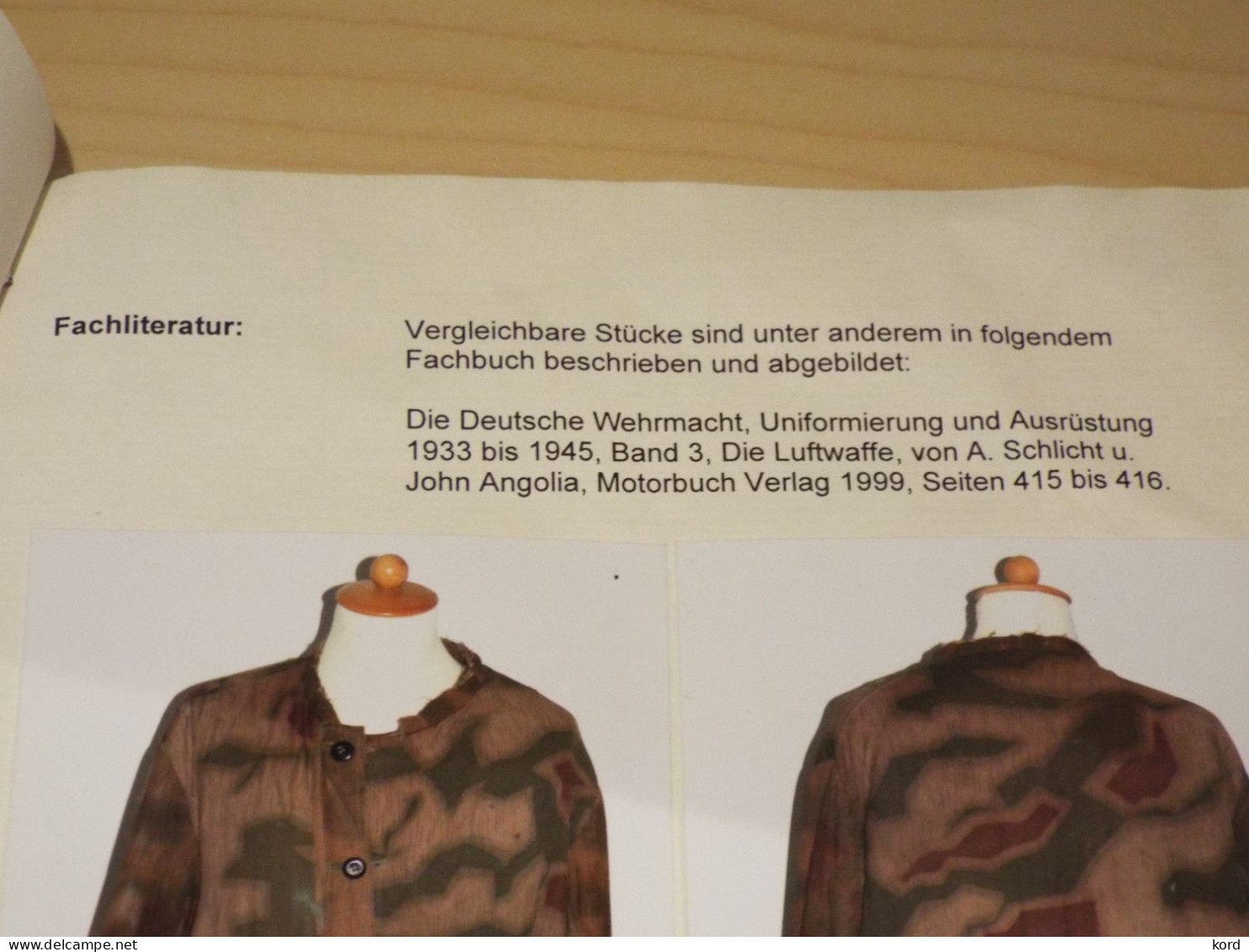 Expertise Carsten Baldes - Luftwaffen Sonderkleidung Sumpftarnmuster - Uniform