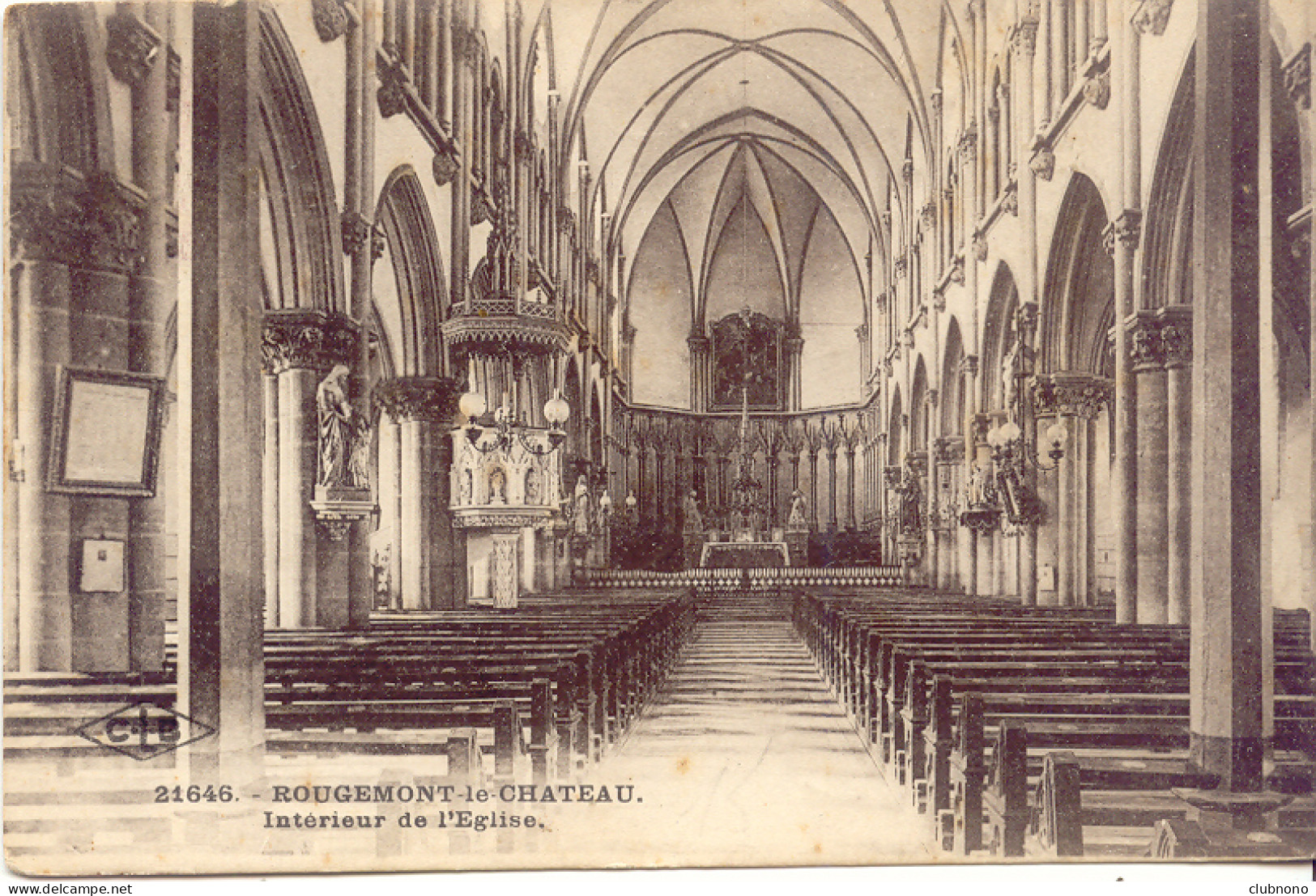 CPA - ROUGEMONT-LE-CHATEAU - INTERIEUR DE L'EGLISE (1932) - Rougemont-le-Château