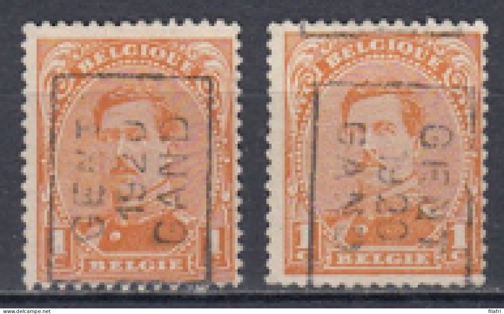 2498 Voorafstempeling Op Nr 135 - GENT 1920 GAND - Positie A & B - Roulettes 1920-29