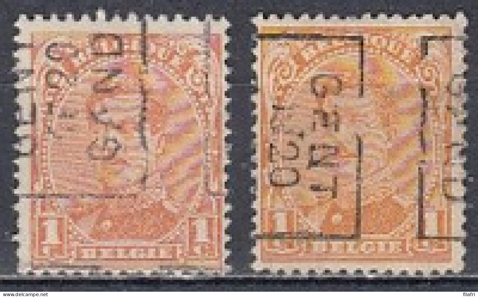 2498 Voorafstempeling Op Nr 135 - GENT 1920 GAND  - Positie A & B - Roulettes 1920-29