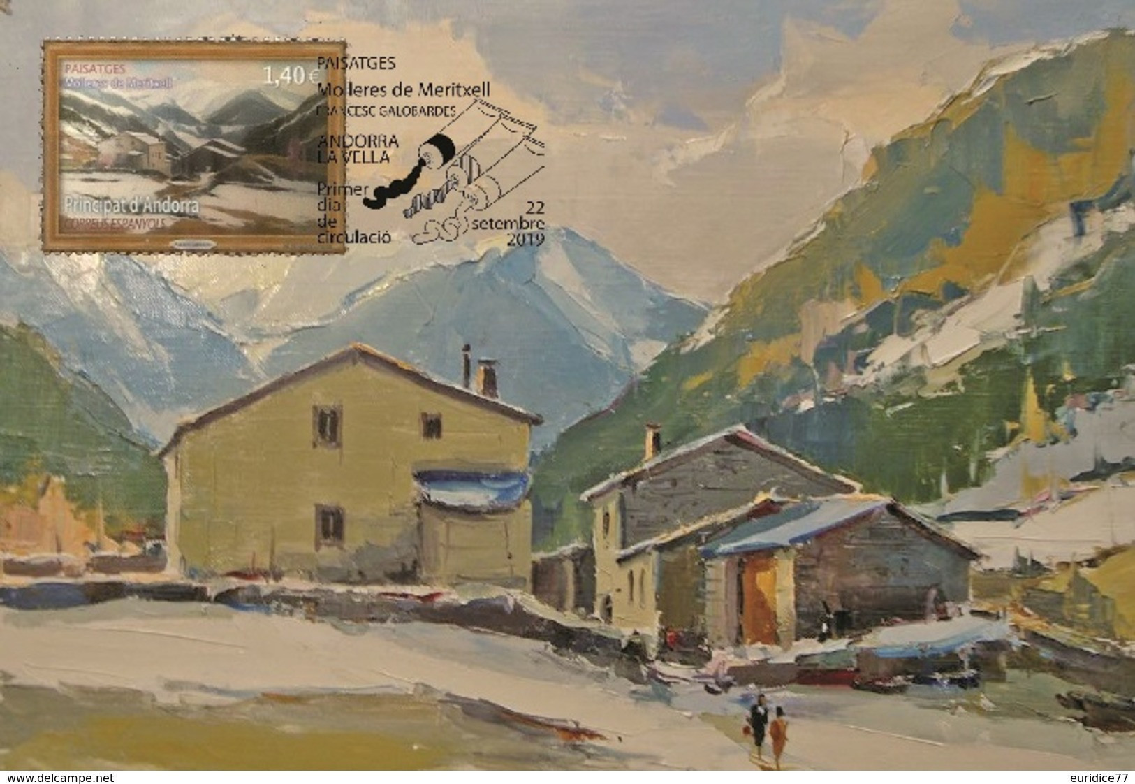 Spanish Andorra 2019 - Landscapes, Molleres De Meritxell, Galobardes Carte Maximum - Storia Postale