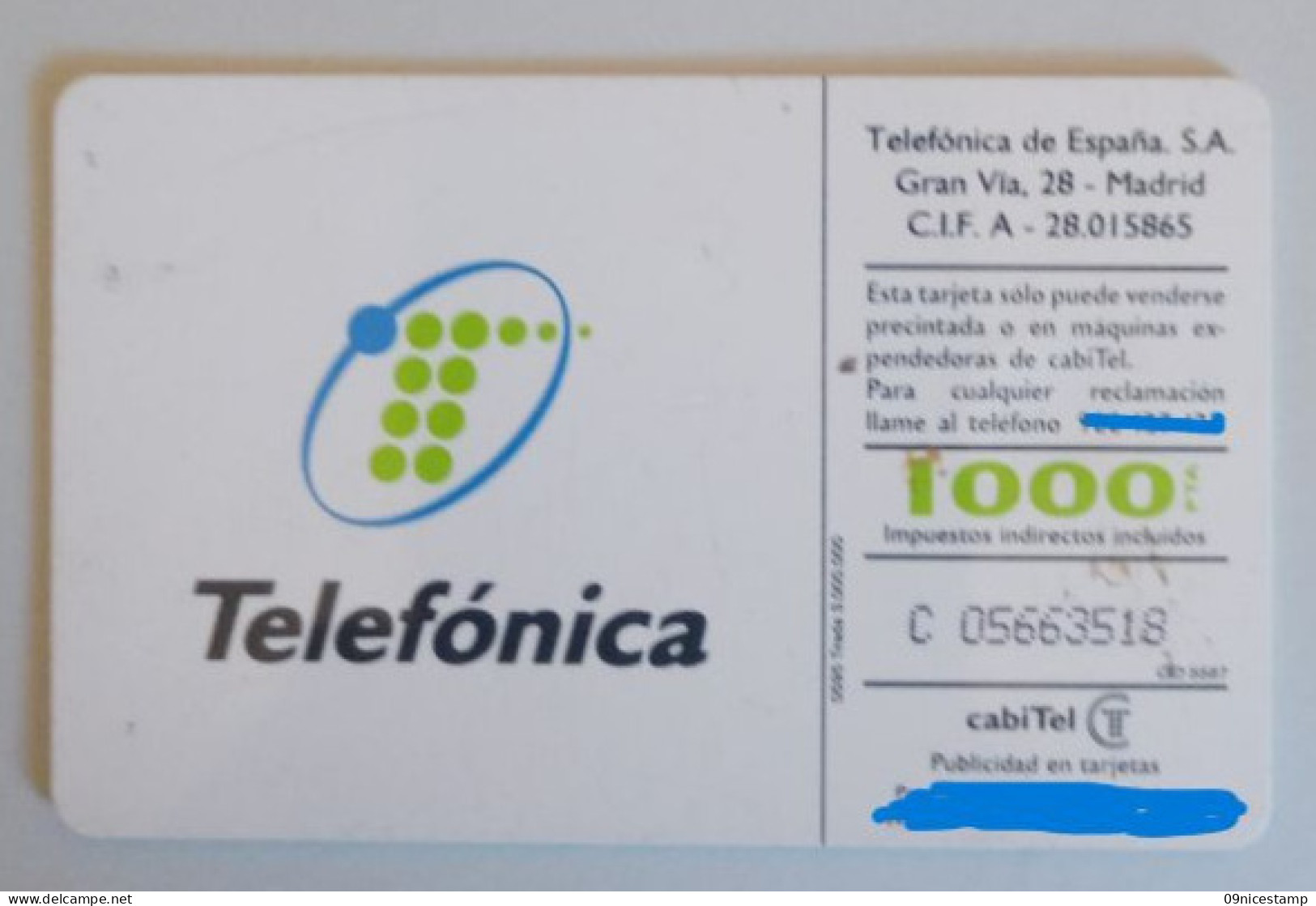 Spain, Telephonecard, Empty And Used - Otros & Sin Clasificación