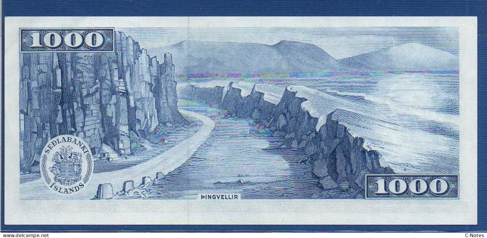 ICELAND - P.46 A10 – 1000 Krónur L. 29.03.1961 XF/AU, S/n EA8272448 - Signatures: G. Hjartarson & D. Olafsson - Island