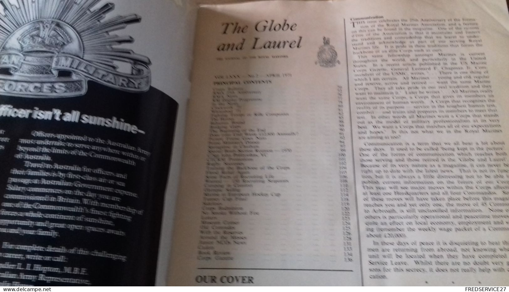 150/ REVUE GLOBE ET LAUREL 1971 N°2 SOMMAIRE EN PHOTO - Military/ War