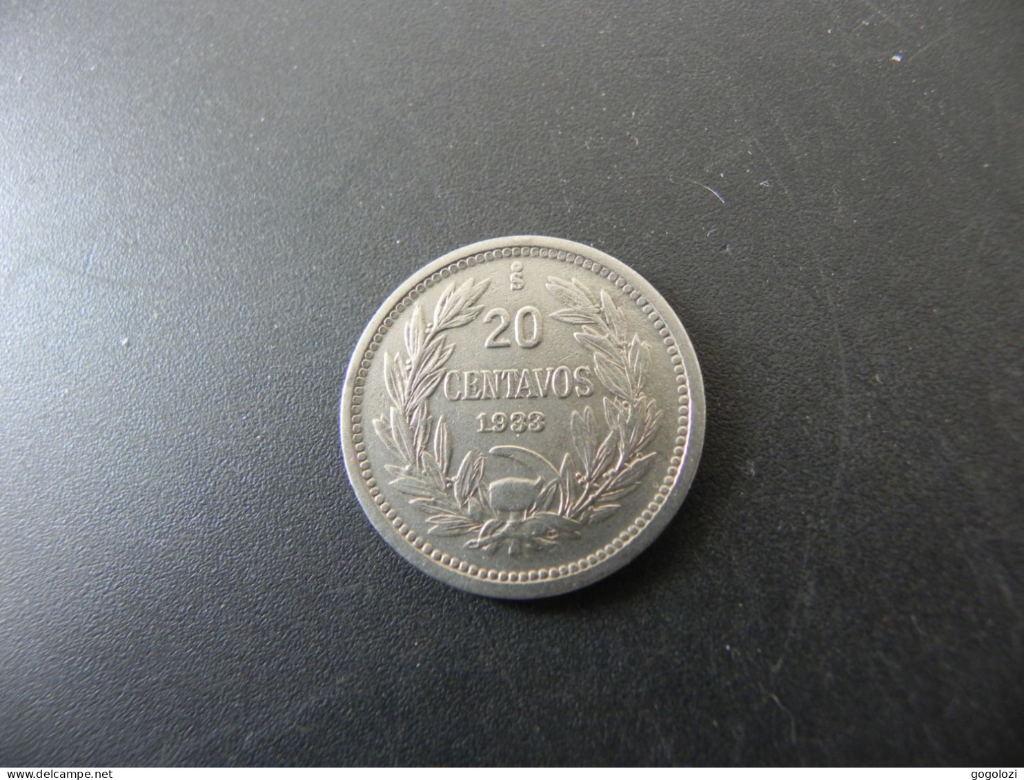 Chile 20 Centavos 1933 - Cile