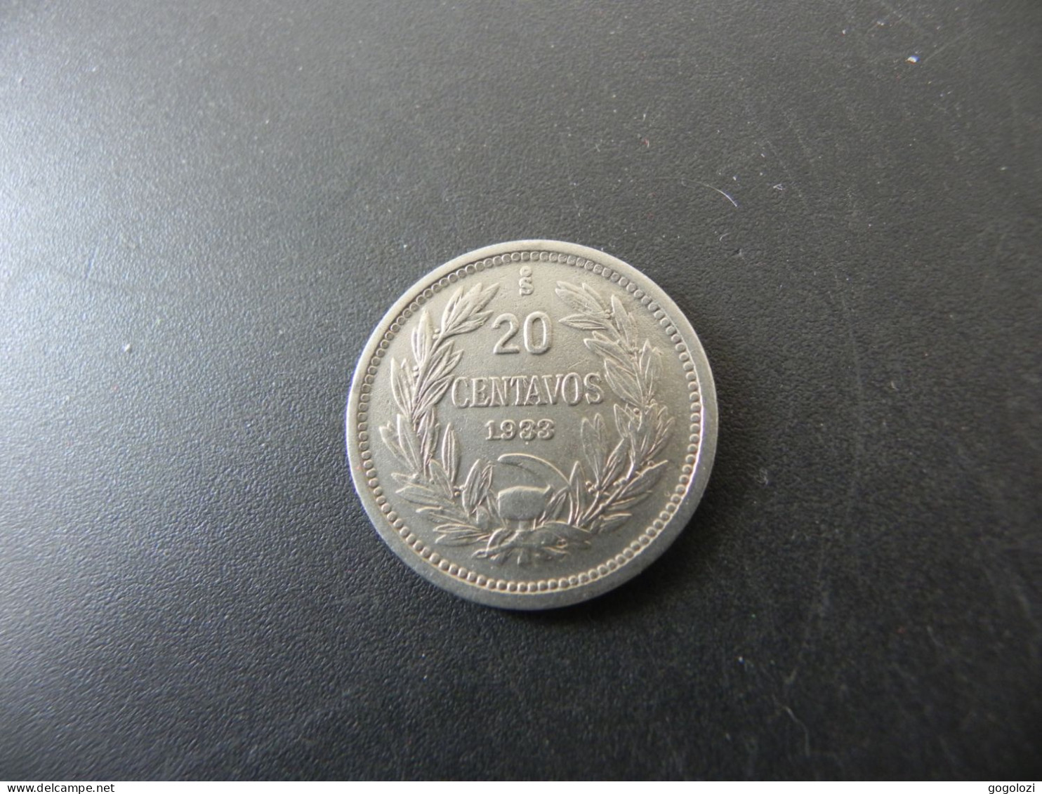 Chile 20 Centavos 1933 - Chili