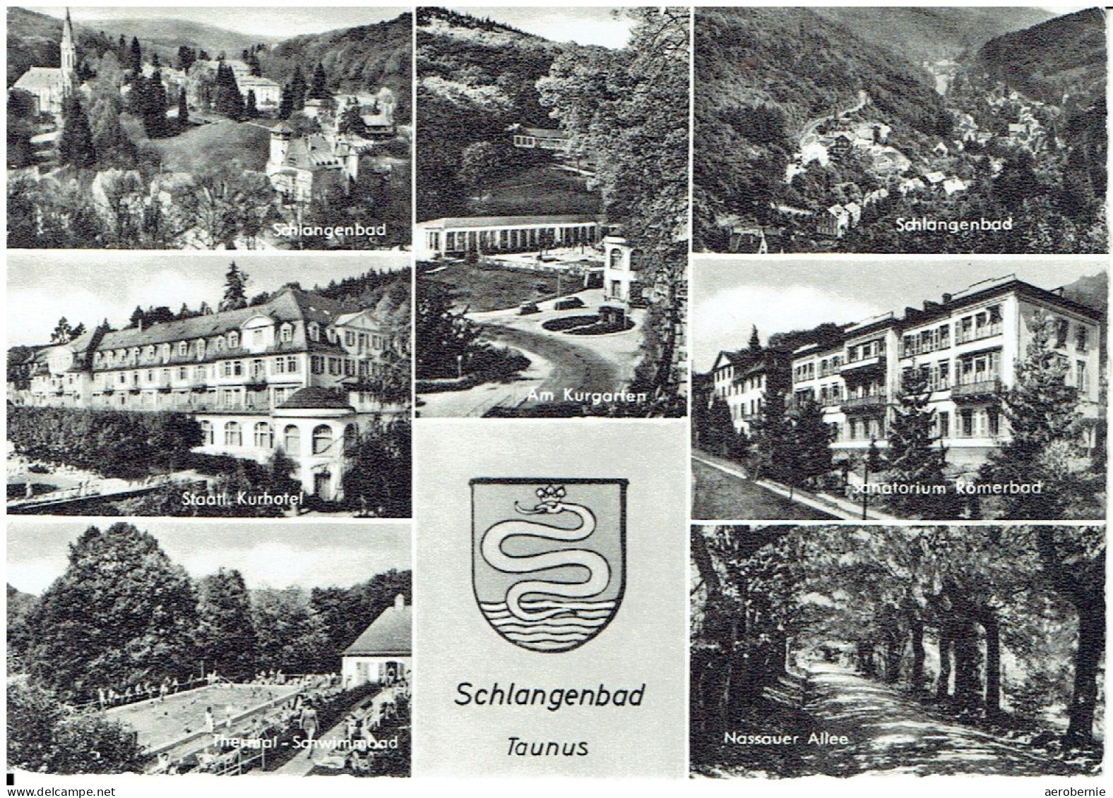 ältere Mehrbild-Postkarte SCHLANGENBAD / Taunus - Schlangenbad