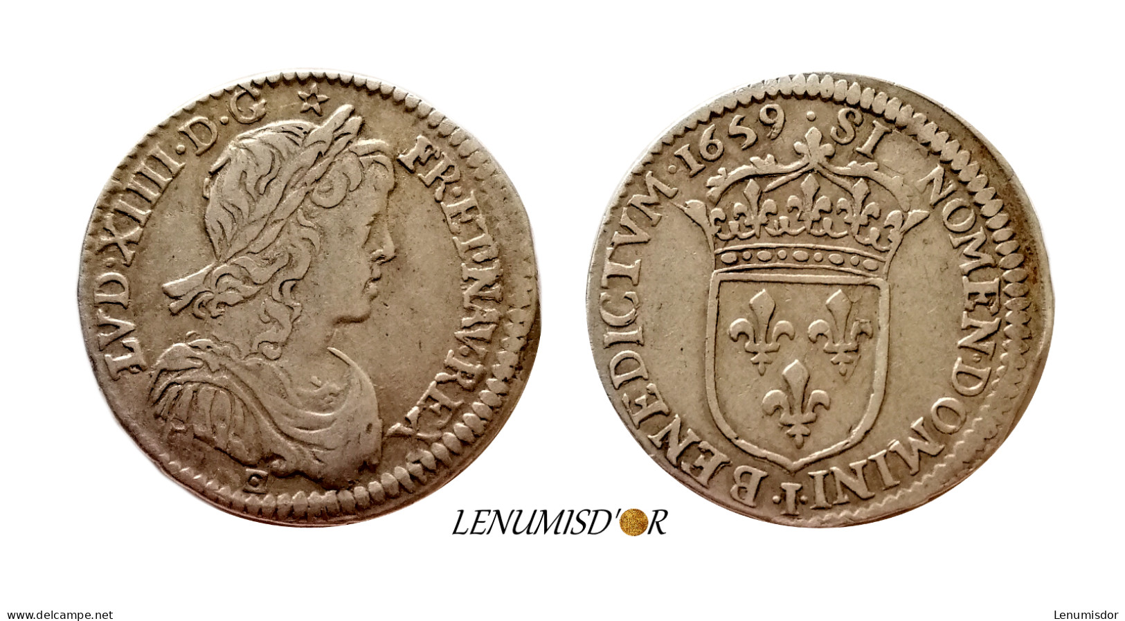 LOUIS XIV 1/12 D'écu à La Mèche Longue 1659 I Limoges - 1643-1715 Lodewijk XIV De Zonnekoning