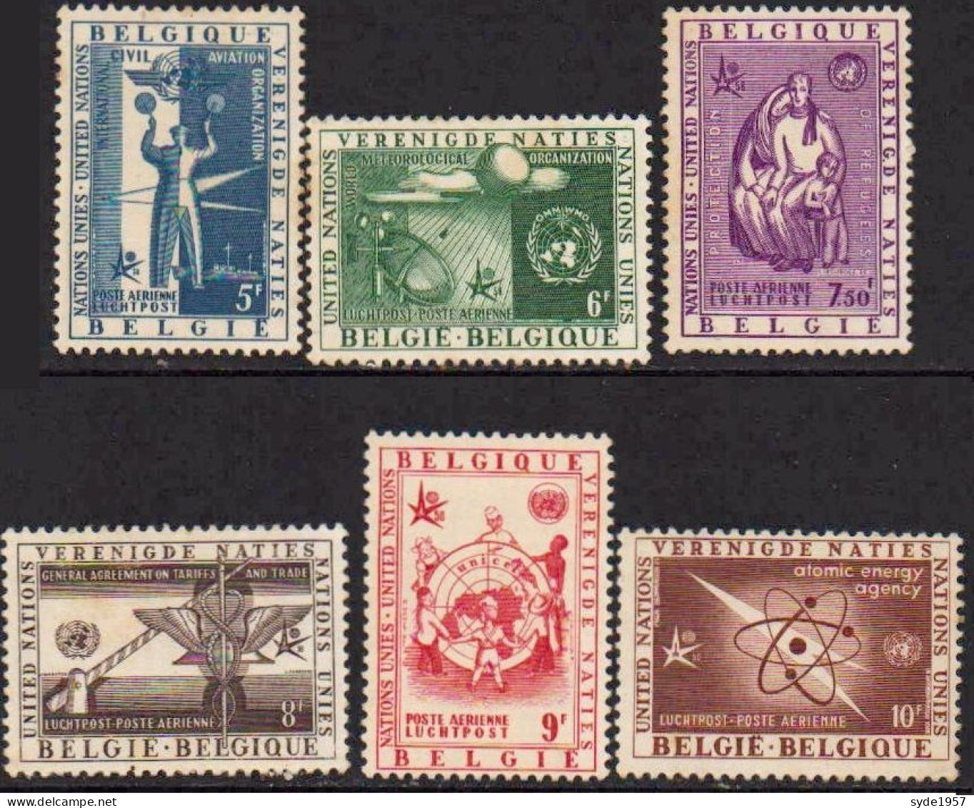 Belgique 1958  PA30-PA 35 (complet) - Mint