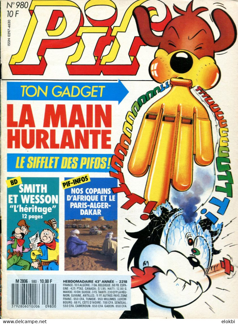 Pif Gadget N°980  De Janvier 1988 -Galaxyking - Pif Gadget