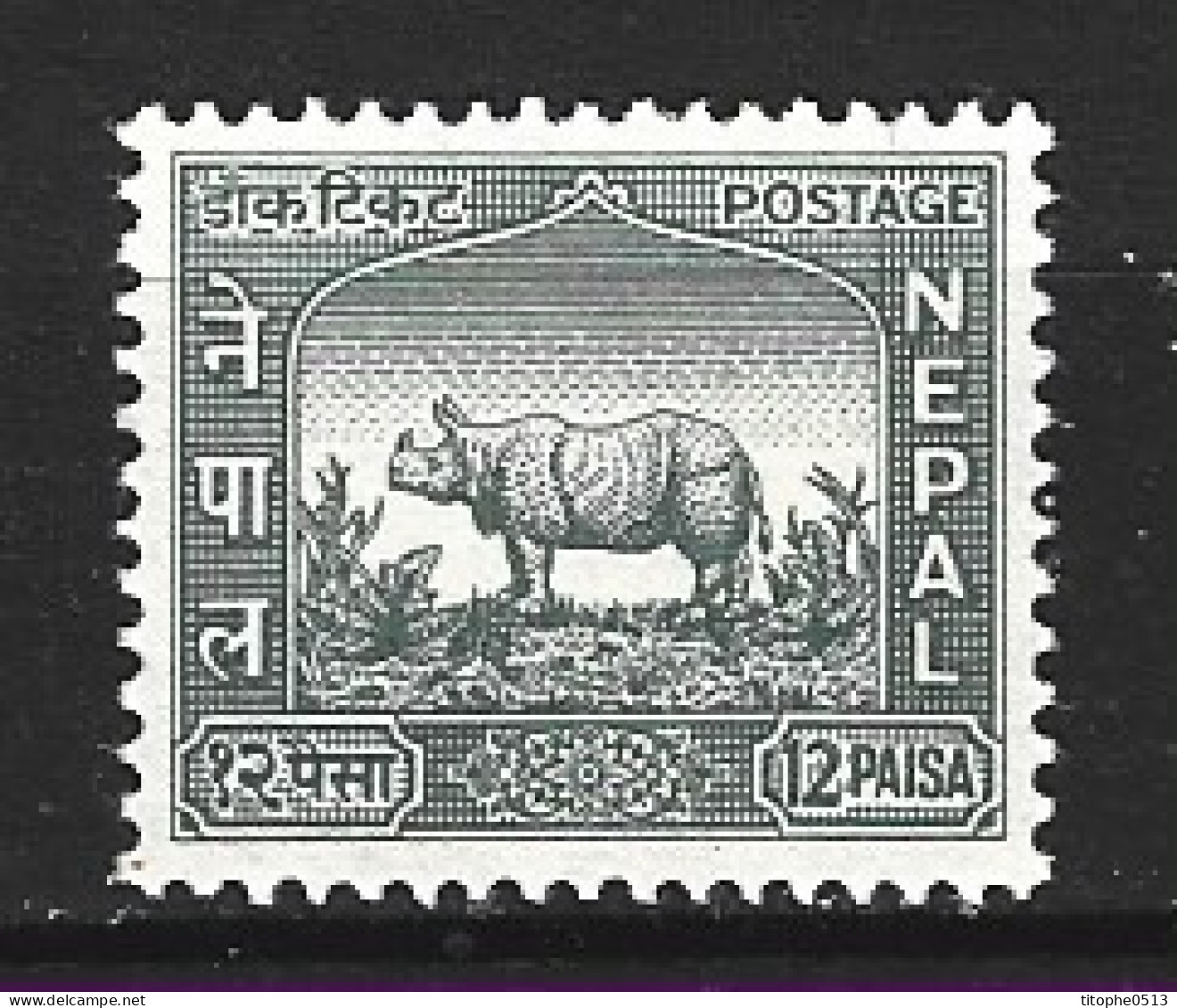 NEPAL. N°99 De 1959. Rhinocéros. - Rhinozerosse