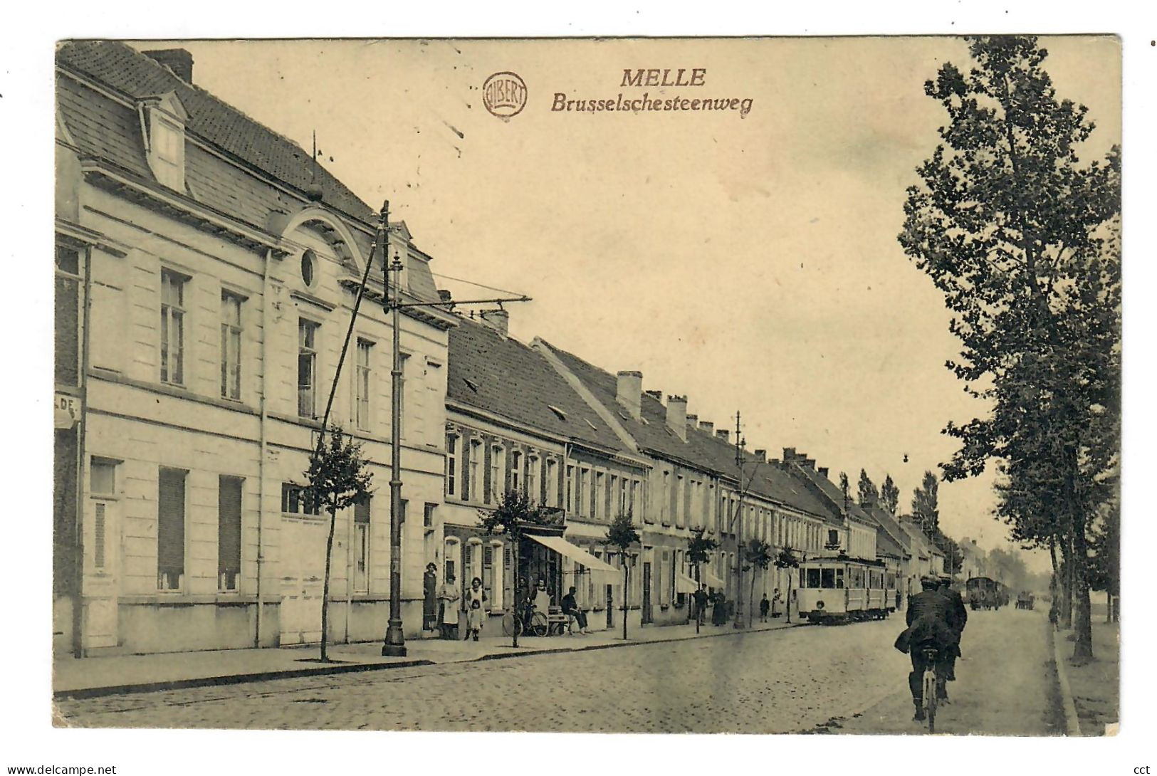 Melle  Brusselsche Steenweg   TRAM    Edit Uitg Echtg Vanden Berghe - Melle