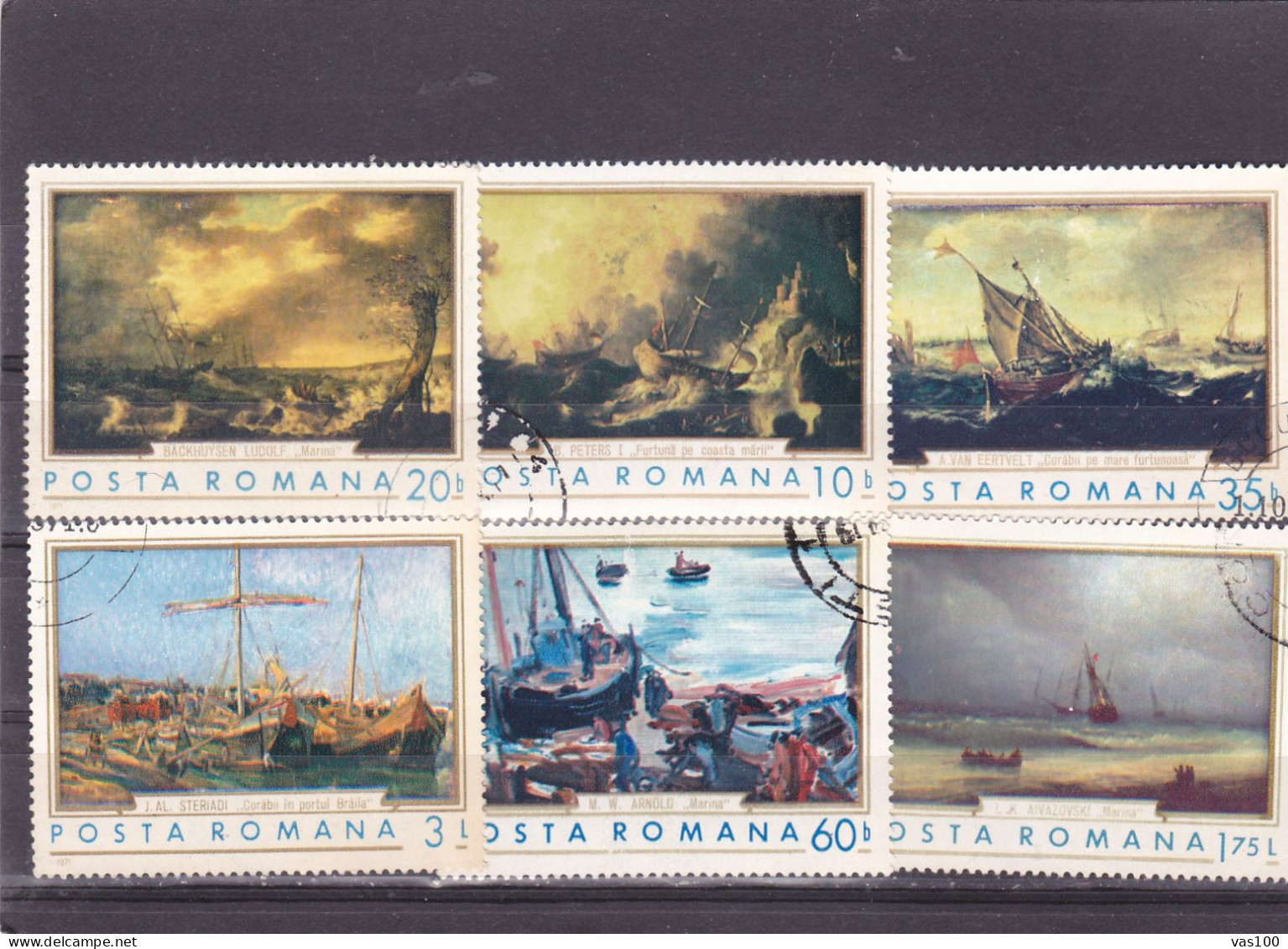 Romania, Boats Ships 1971 Mi#2971-2976 USED - Oblitérés