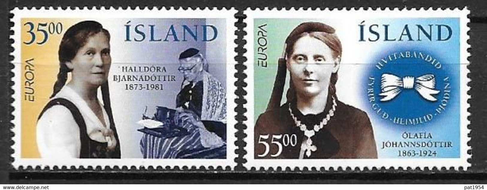 Islande 1996 N° 797/798 Neufs Europa Femmes Célèbres - 1996
