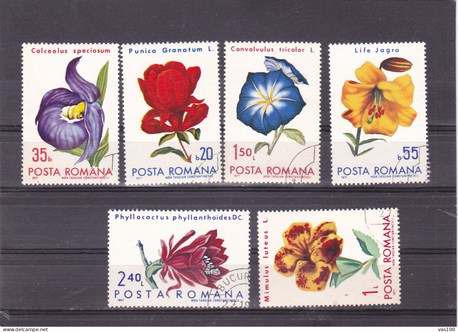 ROMANIA - ROUMANIE - RUMANIEN,Posta Romana 1971 Flowers - Bucharest Botanical Garden - Gebraucht