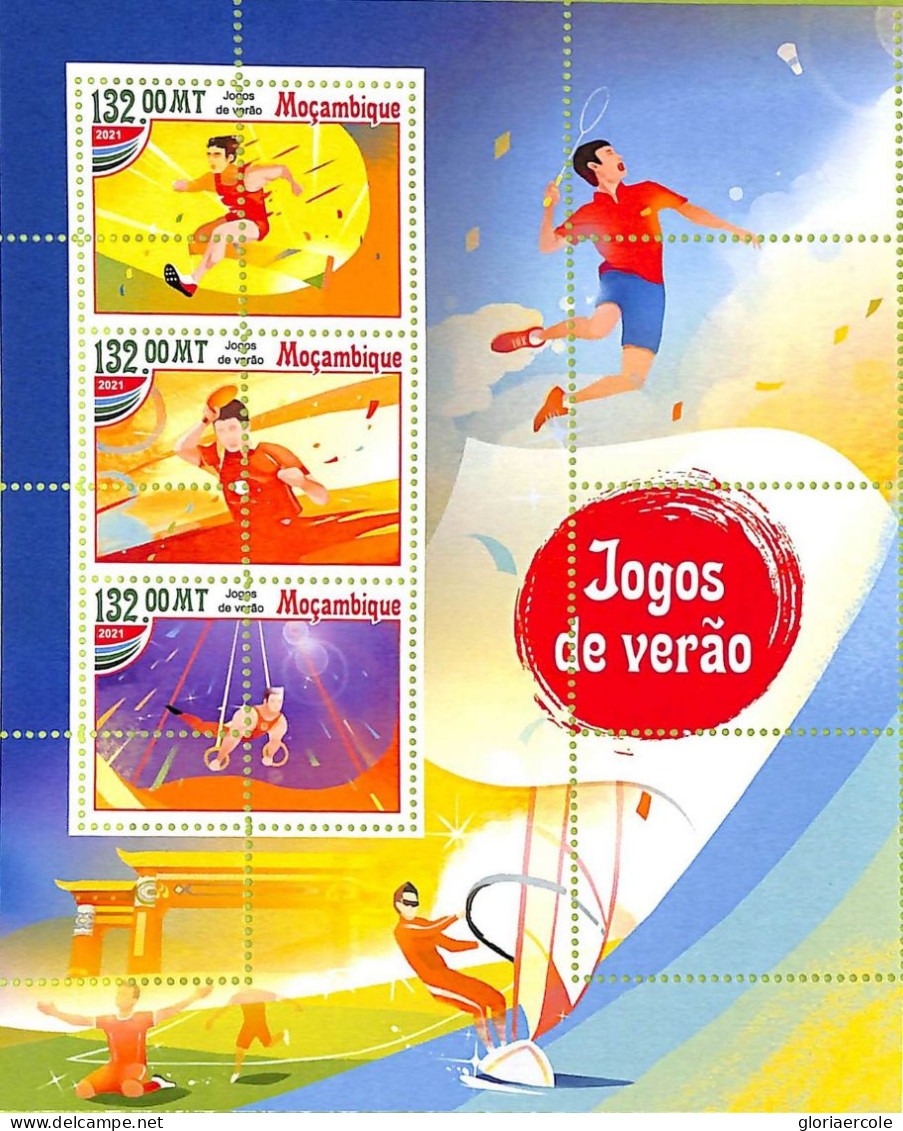 A9124 - Mozambique - ERROR MISPERF Stamp Sheet - 2021 - Sport, TABLE TENNIS - Tafeltennis