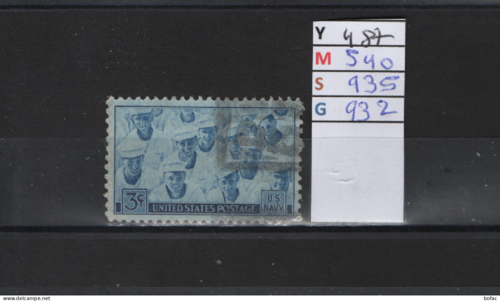 PRIX FIXE Obl 487 YT 540 MIC 935 SCO 932 GIB  A La Gloire De La Marine De Guerre 1945 Etats Unis 58A/04 - Used Stamps