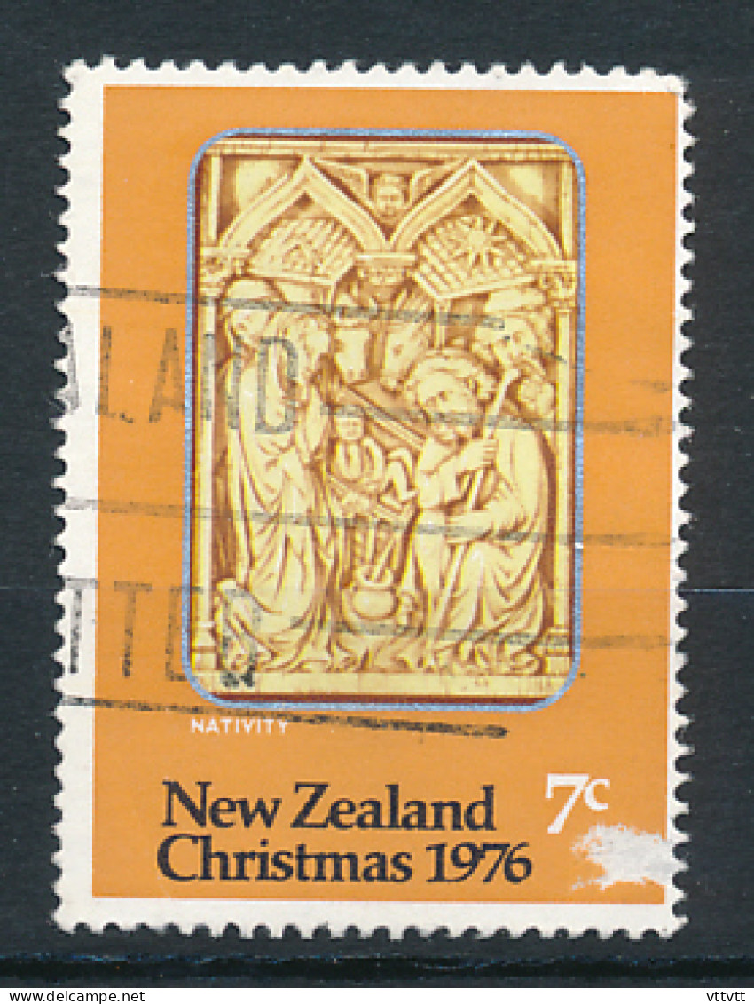 Timbre :  NEW ZEALAND, NOUVELLE ZELANDE (1976), Christmas, Nativity, Oblitéré - Usados