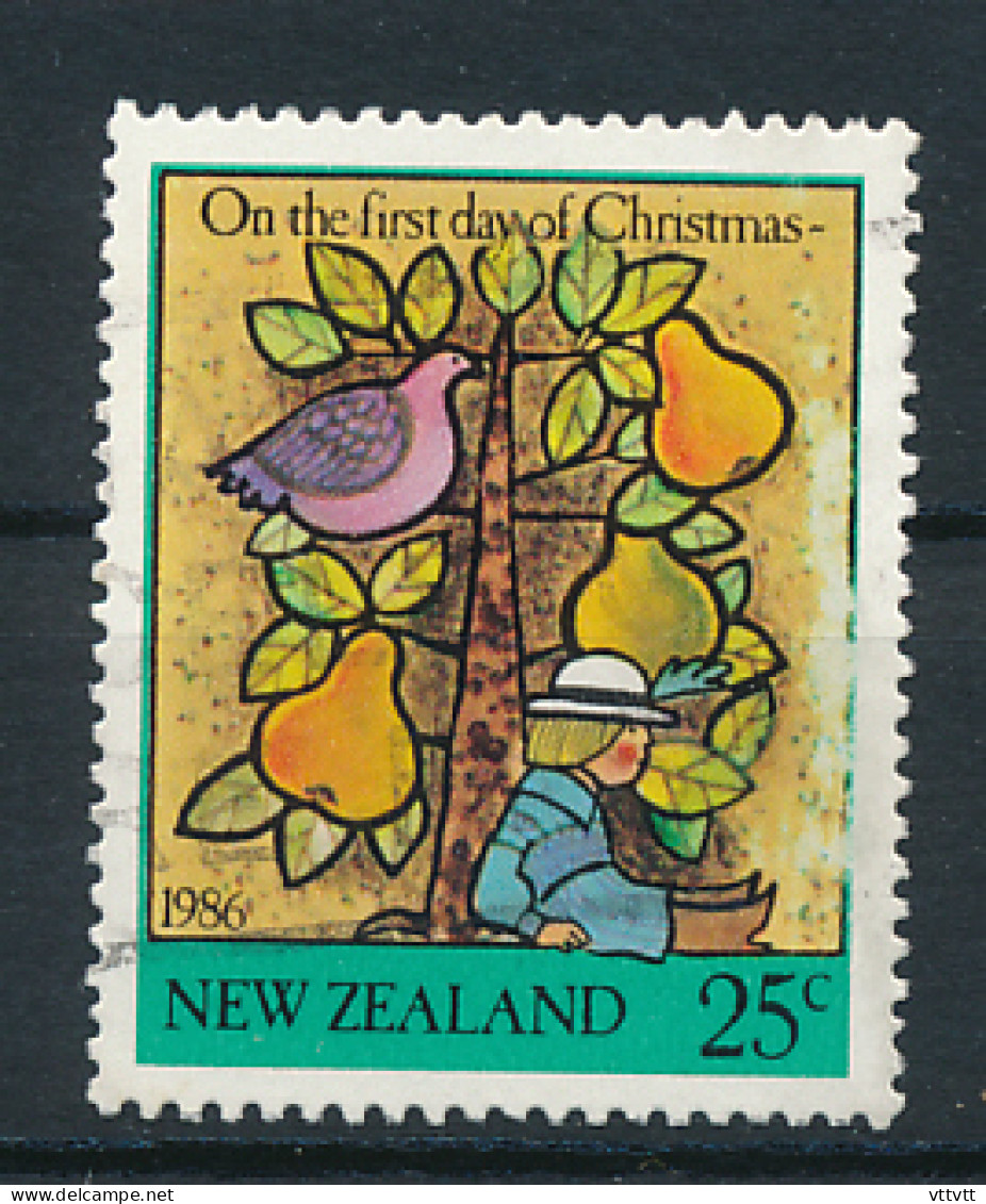 Timbre :  NEW ZEALAND, NOUVELLE ZELANDE (1975), The First Day Of Christmas, Oblitéré - Gebraucht
