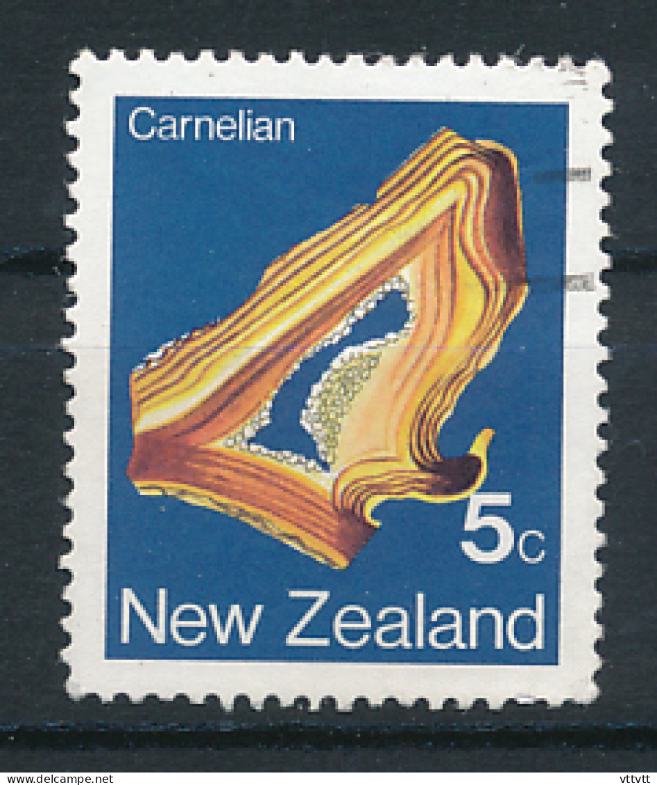 Timbre :  NEW ZEALAND, NOUVELLE ZELANDE (1982), Minerals Carnelian, Oblitéré - Gebruikt