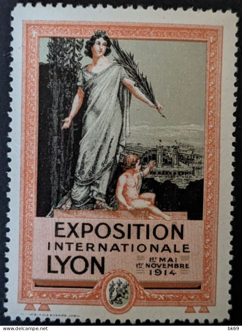 Lyon Exposition Internationale De 1914 , 5 Vignettes - Sonstige & Ohne Zuordnung