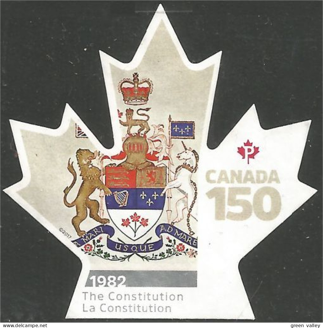 Canada 150 Feuille Erable Maple Leaf Coat Arms Mint No Gum (150) - Francobolli