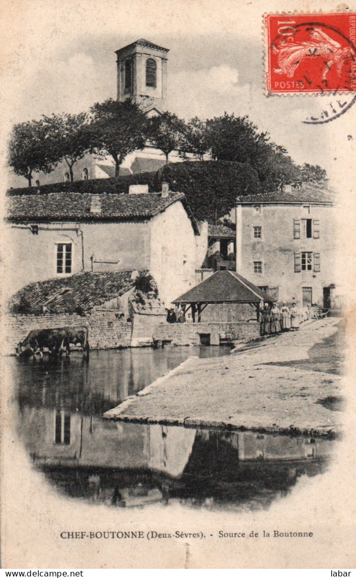 CPA CHEF BOUTONNE SOURCE DE LA BOUTONNE - Chef Boutonne