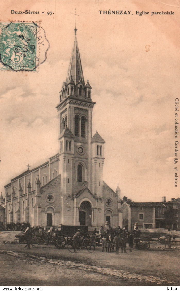 CPA THENEZAY EGLISE PAROISSIALE 1906 - Thenezay