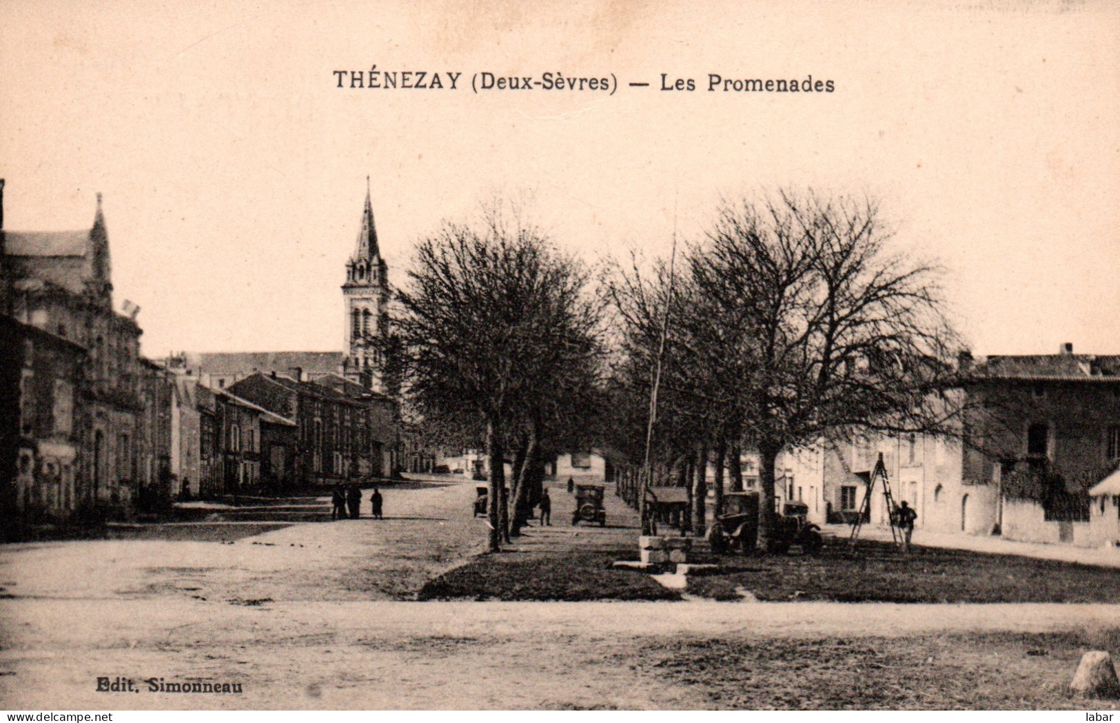 CPA THENEZAY LES PROMENADES 1930 - Thenezay