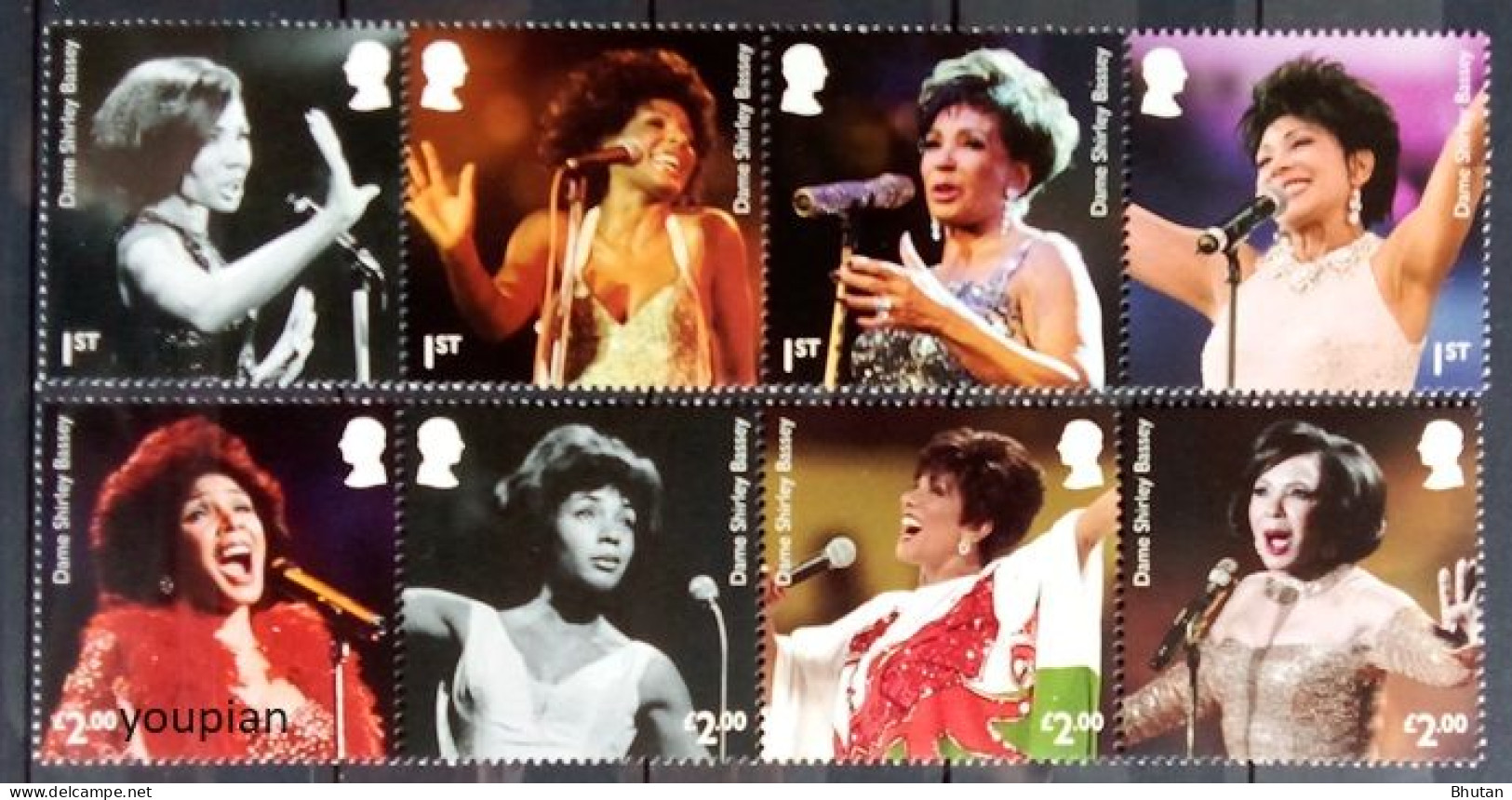 Great Britain 2023, Music Giants VIII - Dame Shirley Bassey, Two MNH Stamp Strips - Non Classés